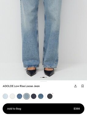 AGOLDE Low Rise Loose Jean - Light Blue/Grey